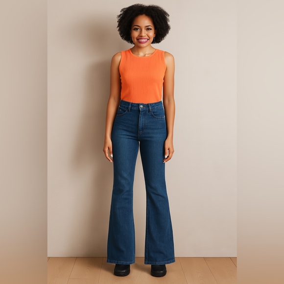 SO Women's Flare Jeans in Deep Blue - Size 13 - Picture 1 of 8